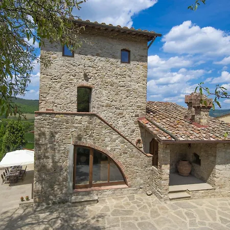 My Exclusive Italy - Chianti With Panoramic Pool On The Vineyard Greve in Chianti